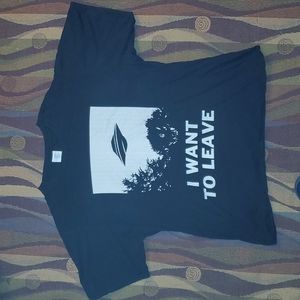 UFO "I want to leave" mens graphic tee